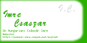 imre csaszar business card